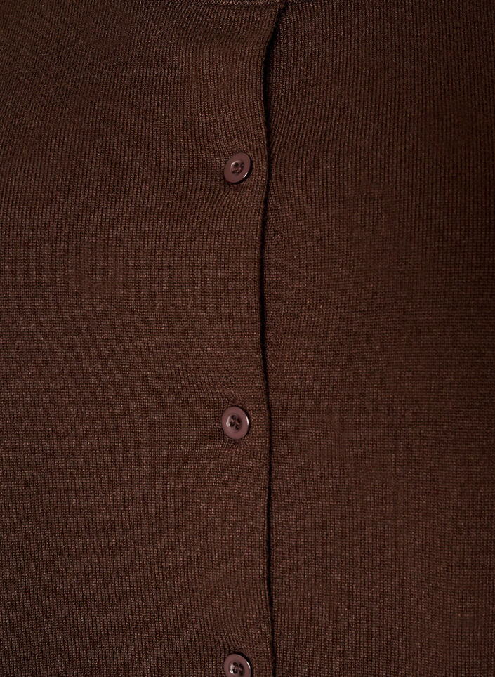 Cardigan en maille fine avec col rond, Marron, Packshot image number 2