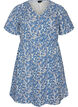 Robe courte en coton &agrave; imprim&eacute; floral, Bleu, Packshot image number 0