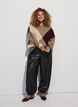 Tricot &agrave; motif arlequin, Camel, Model image number 1