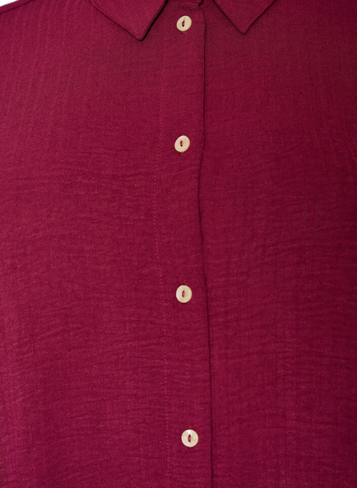 Chemise longue avec une texture l&eacute;g&egrave;re, Rouge, Packshot image number 2