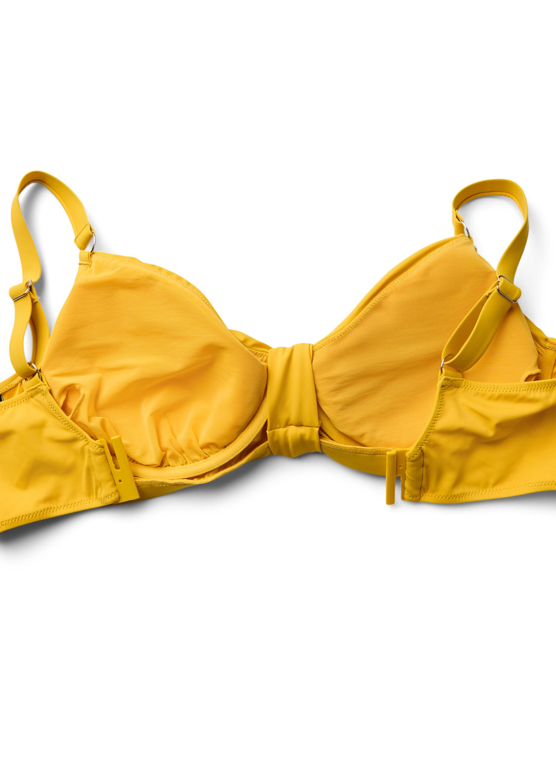 Zizzi Haut de bikini avec armature et n&oelig;ud d&eacute;taill&eacute;, Jaune, Packshot image number 3