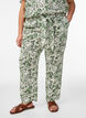 Pantalon taille haute en viscose, Vert, Model image number 2