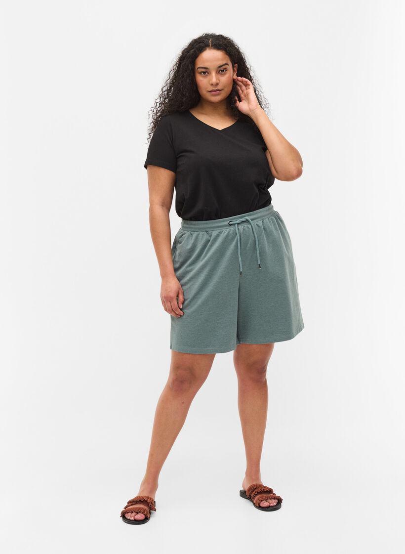 T-shirt basique, Noir, Model image number 1