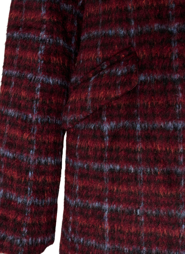 Veste &agrave; carreaux avec poches, Bordeaux, Packshot