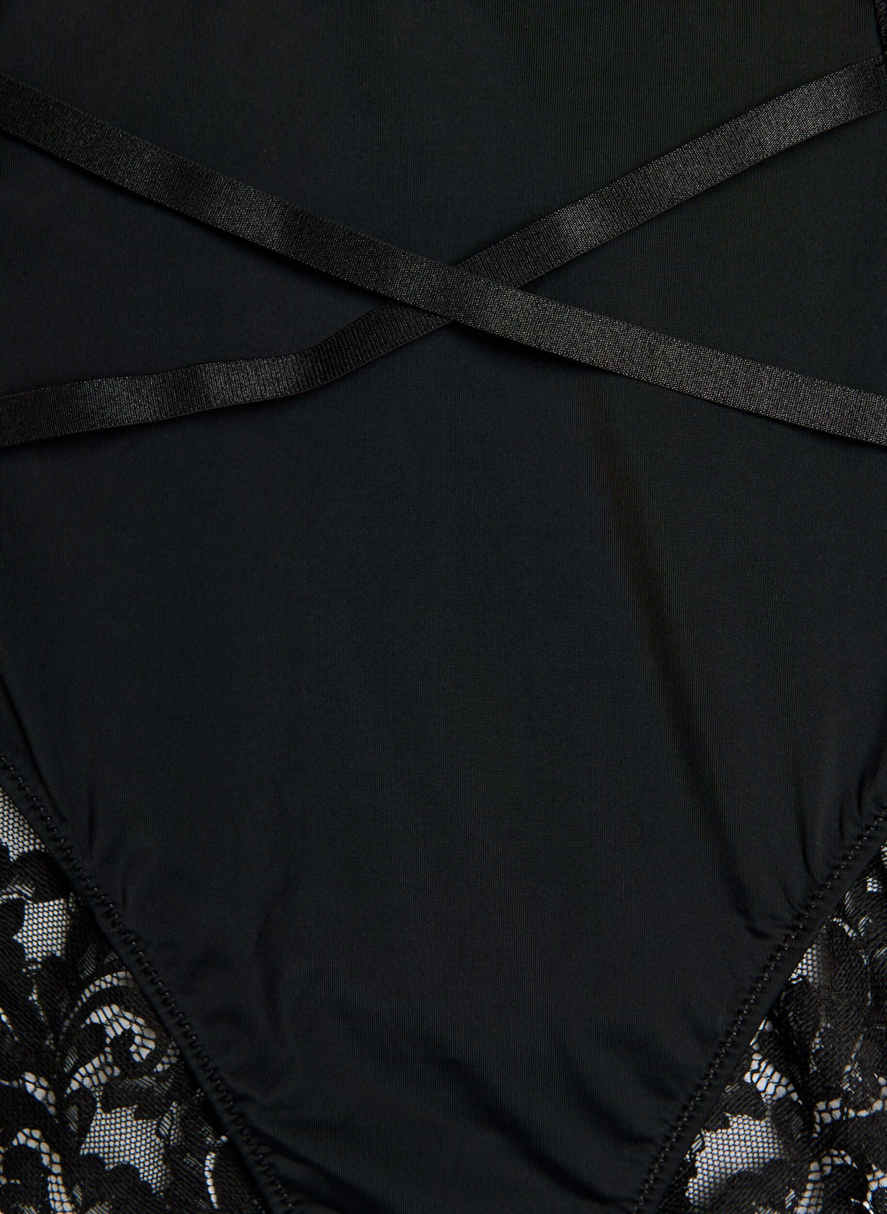 ZizziCulotte hipster en dentelle avec d&eacute;tail crois&eacute;, Noir, Packshot image number 2