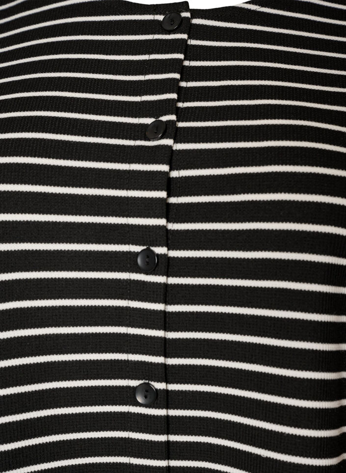 Blouse c&ocirc;tel&eacute;e &agrave; fermeture boutonn&eacute;e, Noir, Packshot image number 2