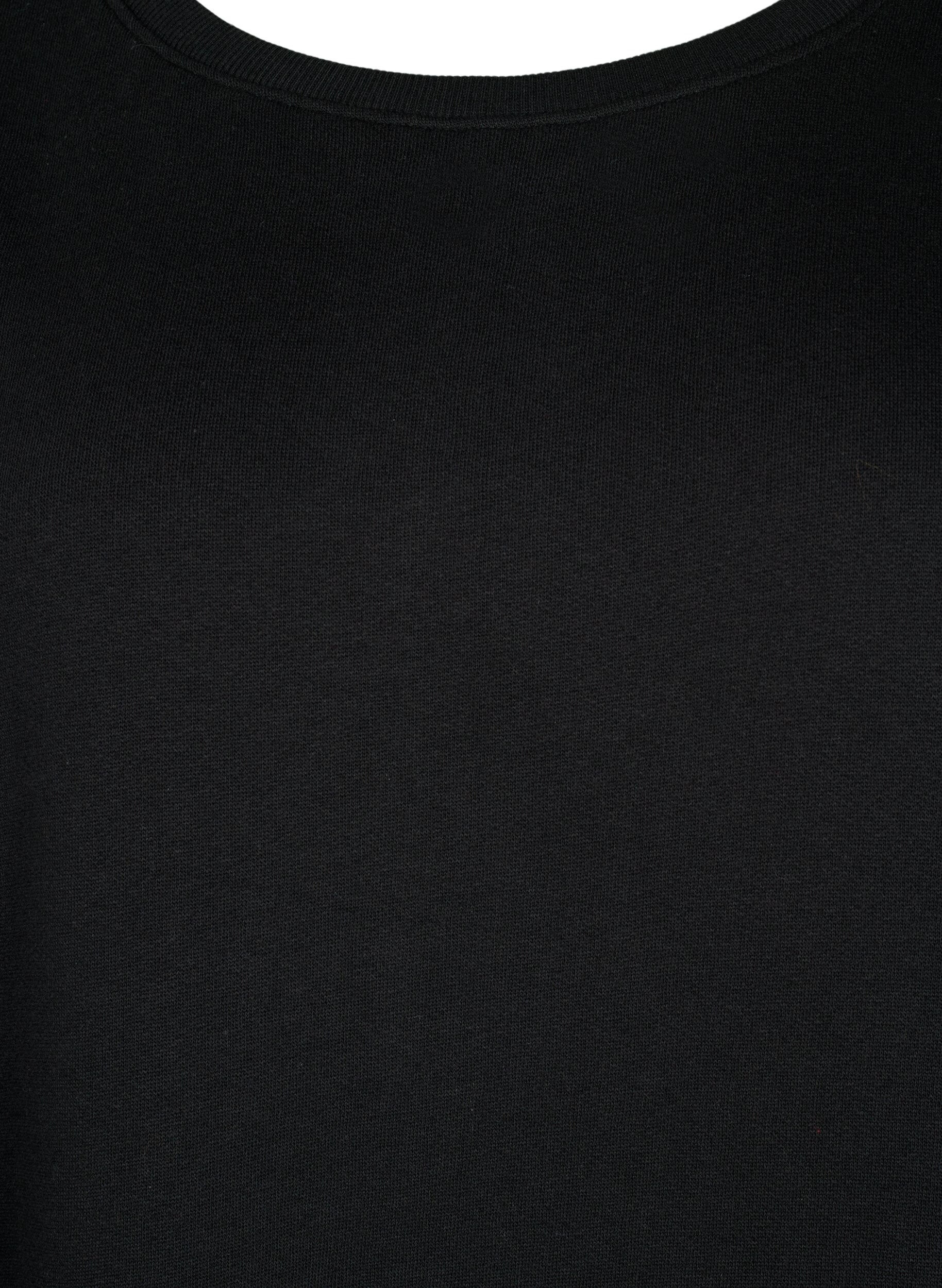 Zizzi Tunique &agrave; capuchon avec d&eacute;tails de cordon, Black, Packshot image number 2