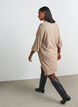 Robe courte en maille &agrave; manches raglan et couture centrale, Beige, Model image number 2