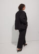 Pantalon tailleur large &agrave; taille haute, Noir, Model image number 1