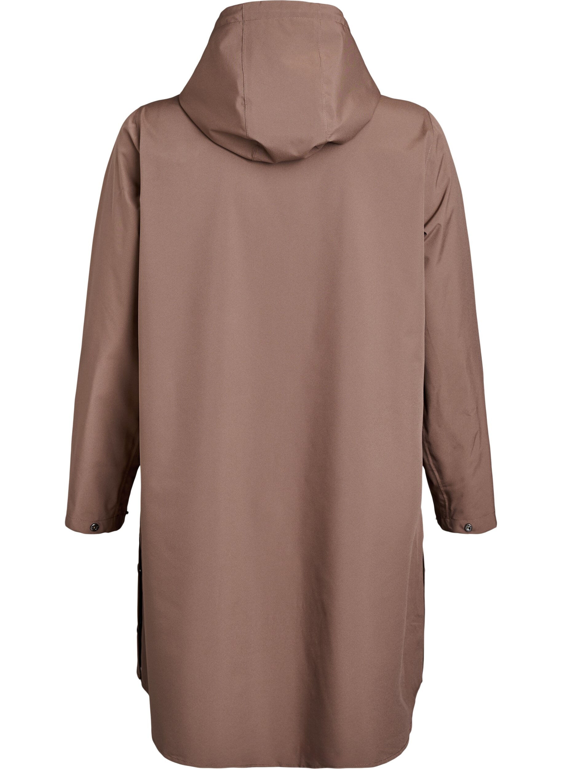 Zizzi Imperm&eacute;able avec poches et capuche, Marron, Packshot image number 1