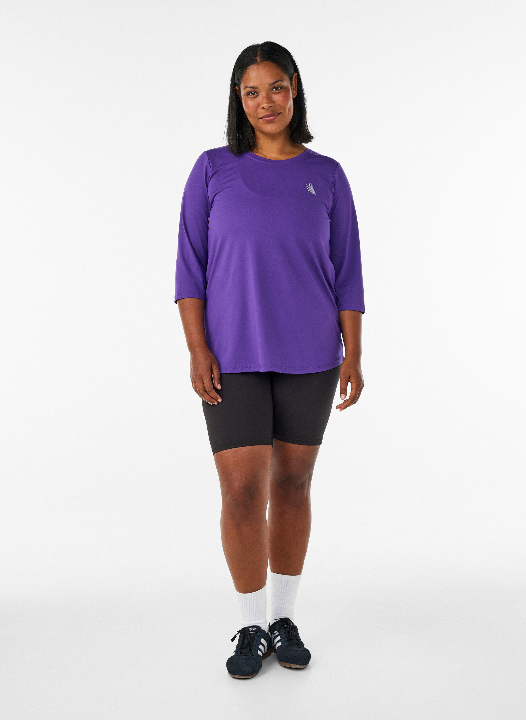 ZizziSports top with 3/4 sleeves, Violet, Model image number 1