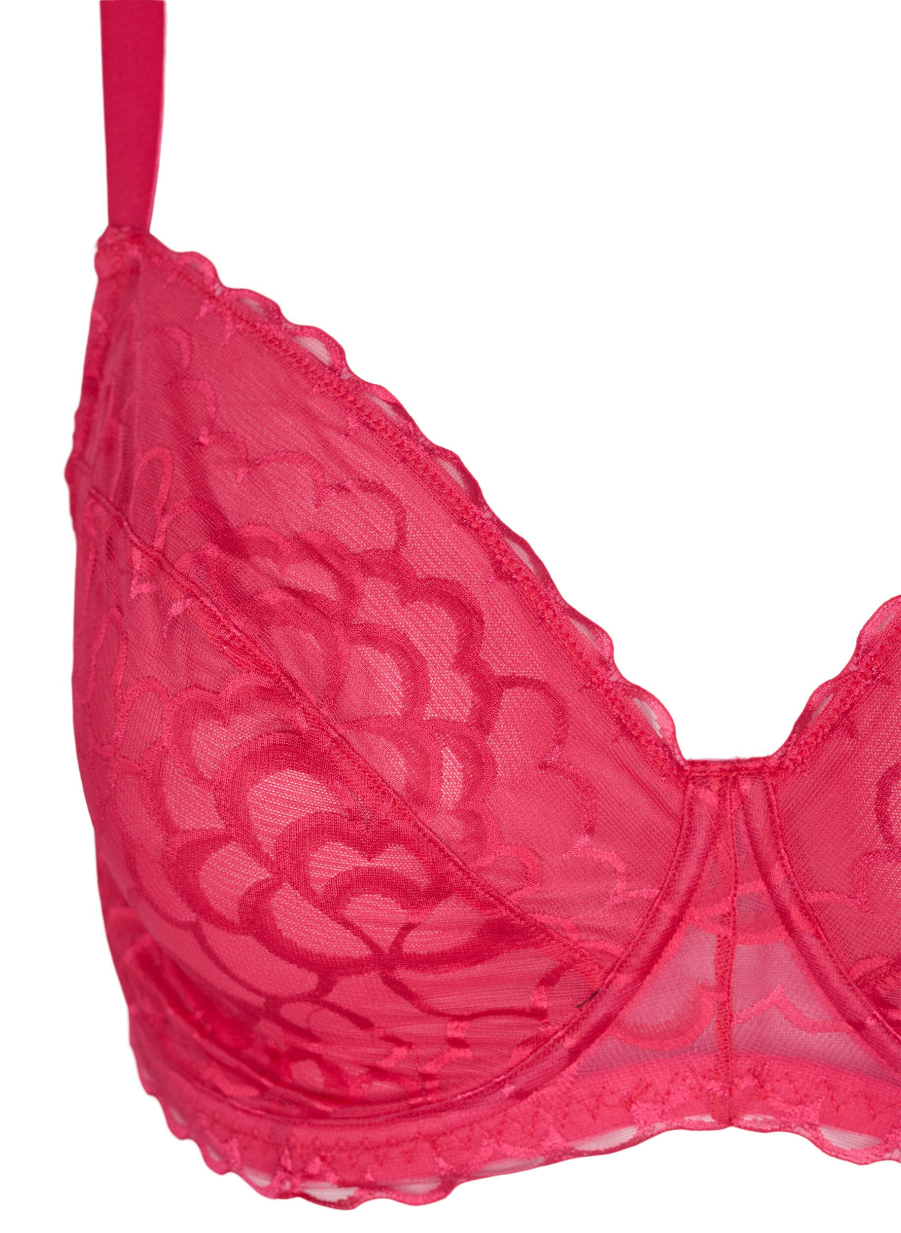 Zizzi Soutien-gorge avec armature et dentelle, Rose, Packshot image number 2