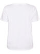 T-shirt en coton bio avec imprim&eacute; plage, Blanc, Packshot image number 1