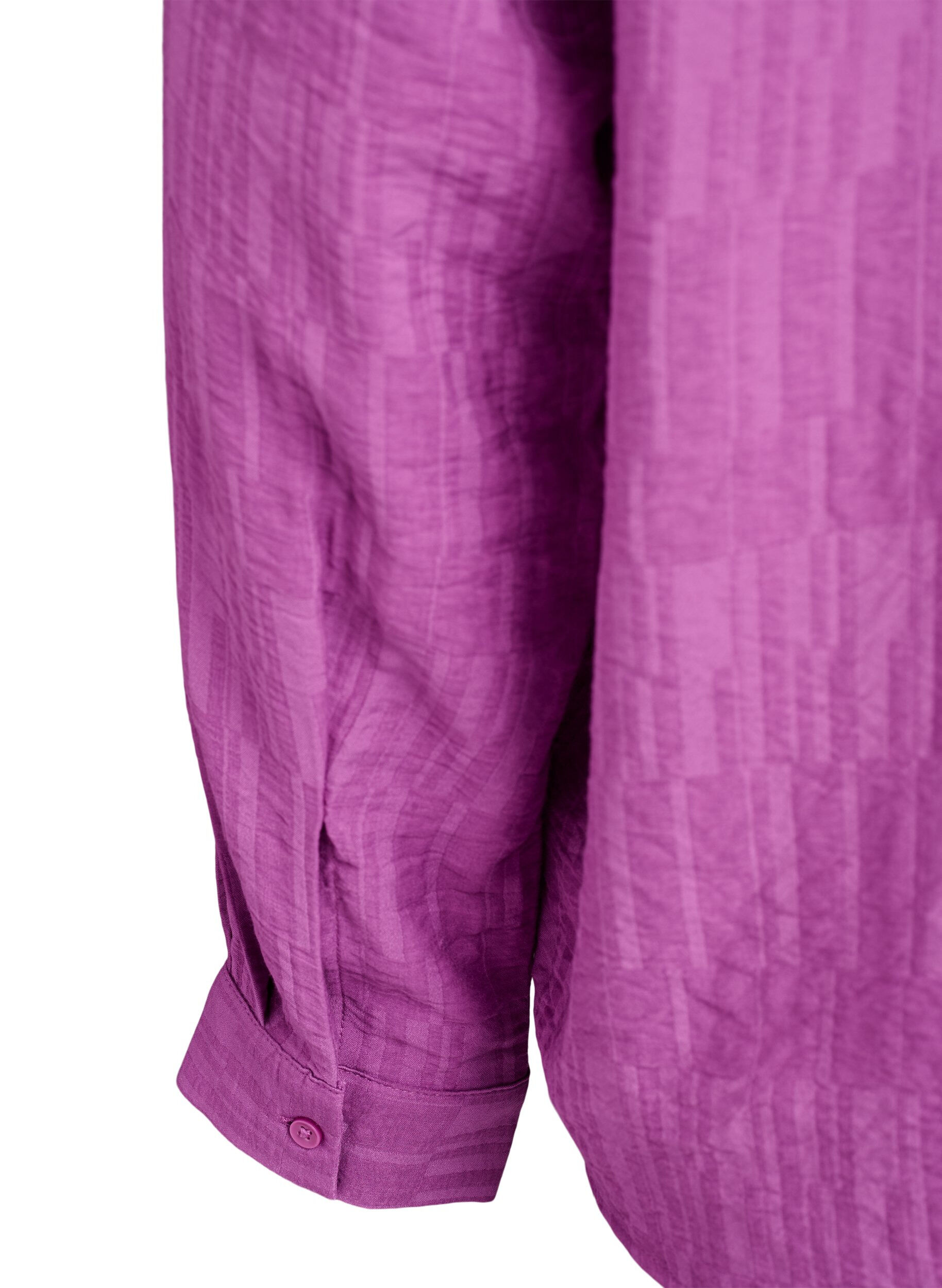 Zizzi Chemise ample avec texture et col en V, Violet, Packshot image number 3