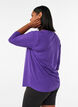 Sports top with 3/4 sleeves, Violet, Model image number 2
