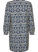 Robe imprim&eacute;e en viscose &agrave; manches longues, Bleu, Packshot image number 1