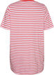 T-shirt long oversize ray&eacute; en coton bio, Violet, Packshot image number 1
