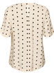 Blouse en viscose &agrave; pois et manches courtes, Vanille, Packshot image number 1