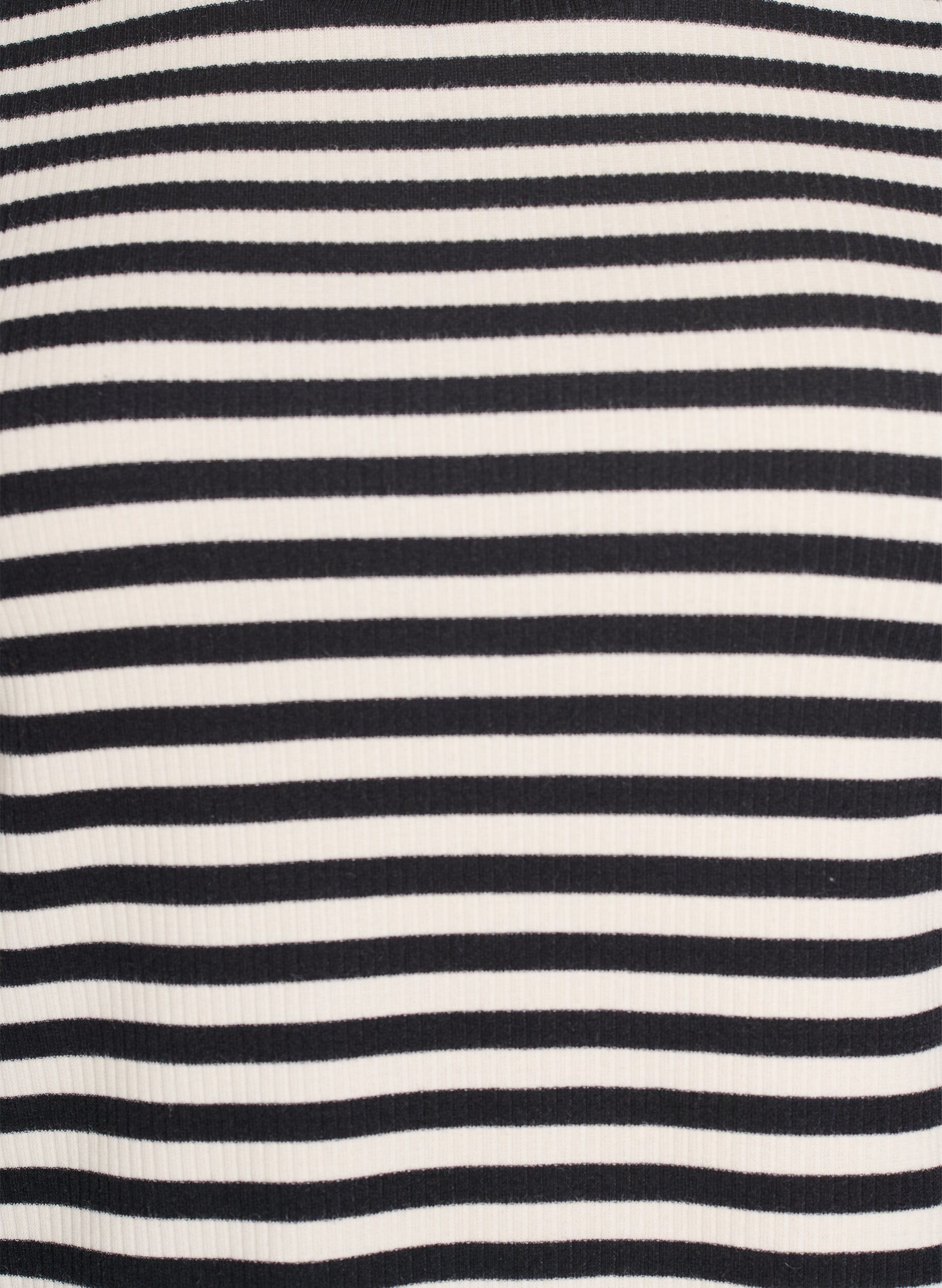 ZizziT-shirt ray&eacute; &agrave; texture c&ocirc;tel&eacute;e, Noir, Packshot image number 2