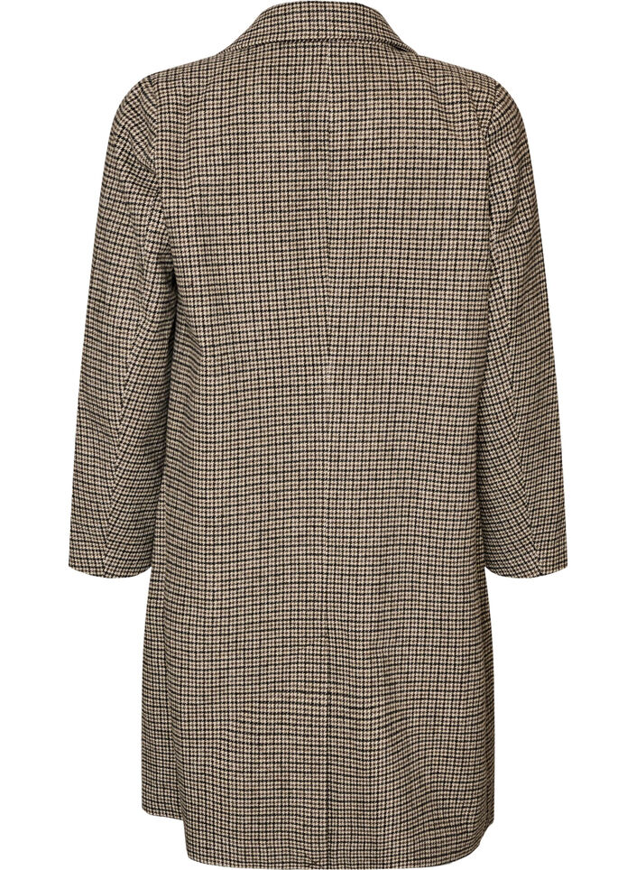 Manteau mi-long &agrave; carreaux, Marron, Packshot image number 1