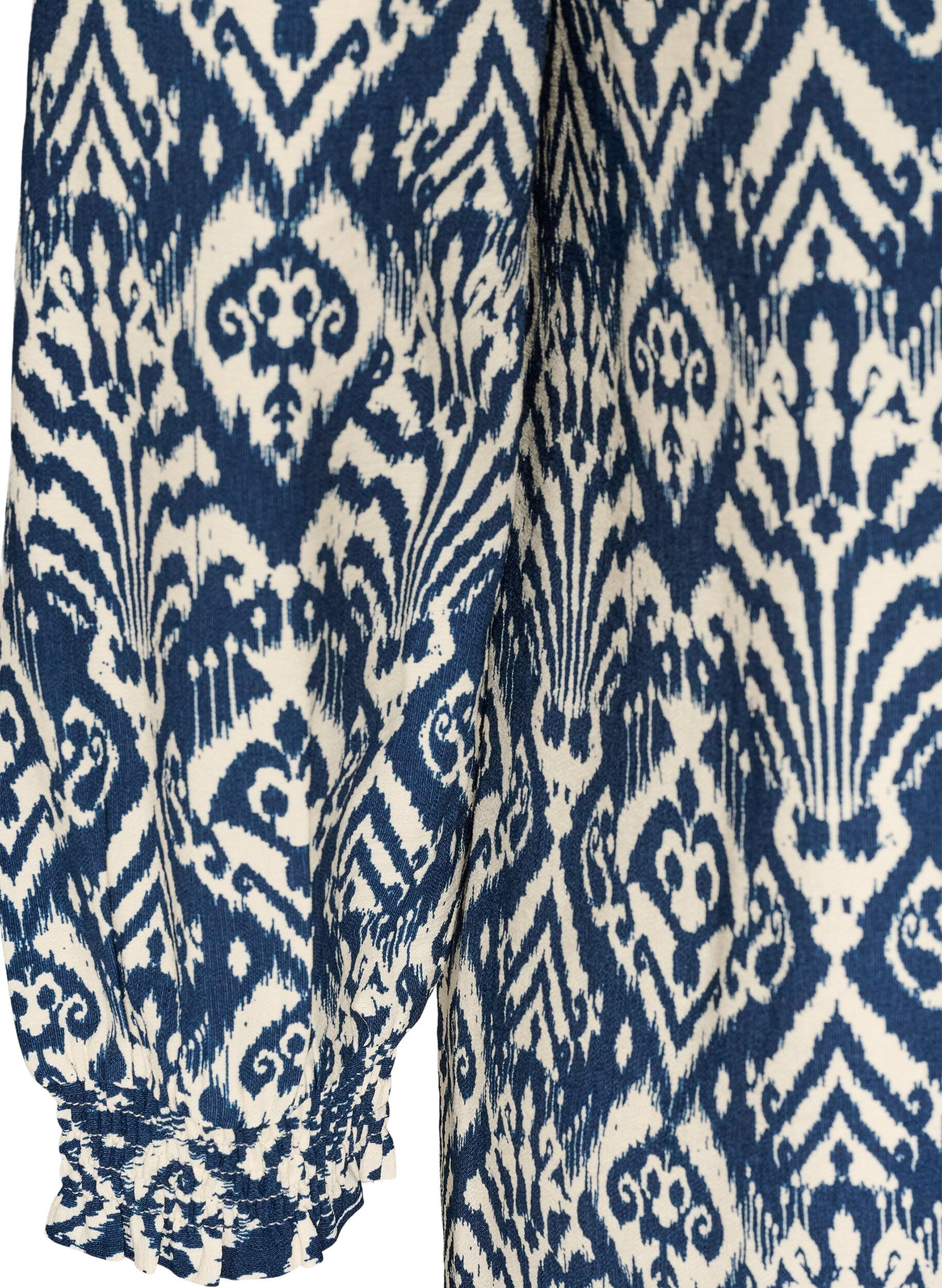 ZizziRobe imprim&eacute;e en viscose &agrave; manches longues, Bleu, Packshot image number 3