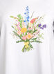 T-shirt en coton biologique avec imprimé floral, B. White w. Flower, Packshot image number 2