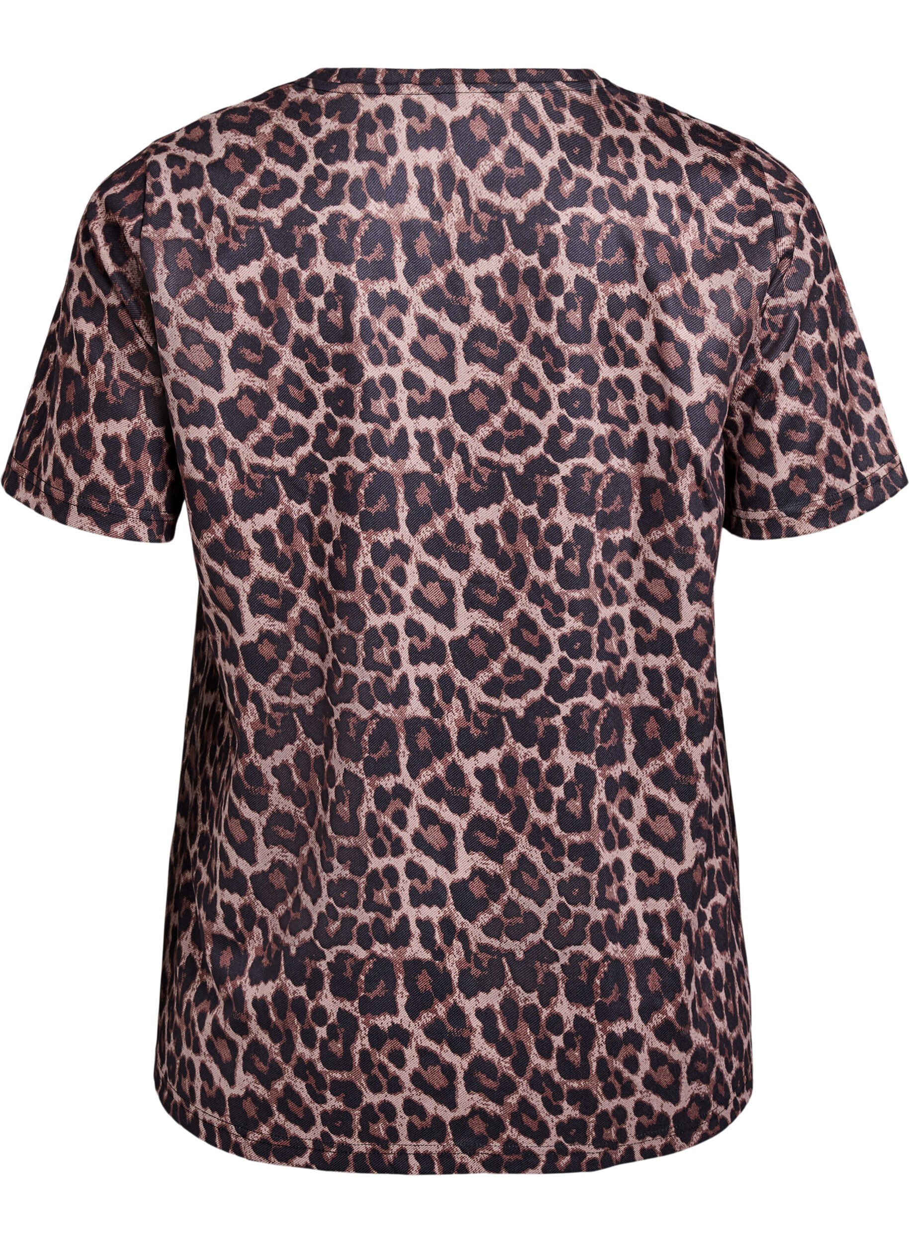 Zizzi FLASH - T-shirt imprim&eacute; l&eacute;opard, Marron, Packshot image number 1