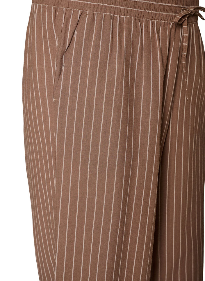 Pantalon ample avec taille haute et poches, Marron, Packshot image number 2