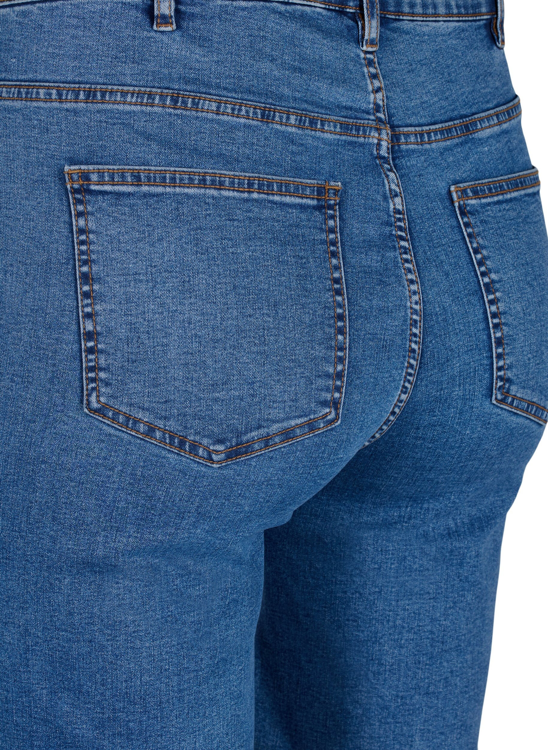 Zizzi  Shorts en jean moulants &agrave; taille haute, Blue Denim, Packshot image number 3