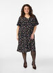 Robe &agrave; manches courtes avec col en V, Noir, Model image number 0