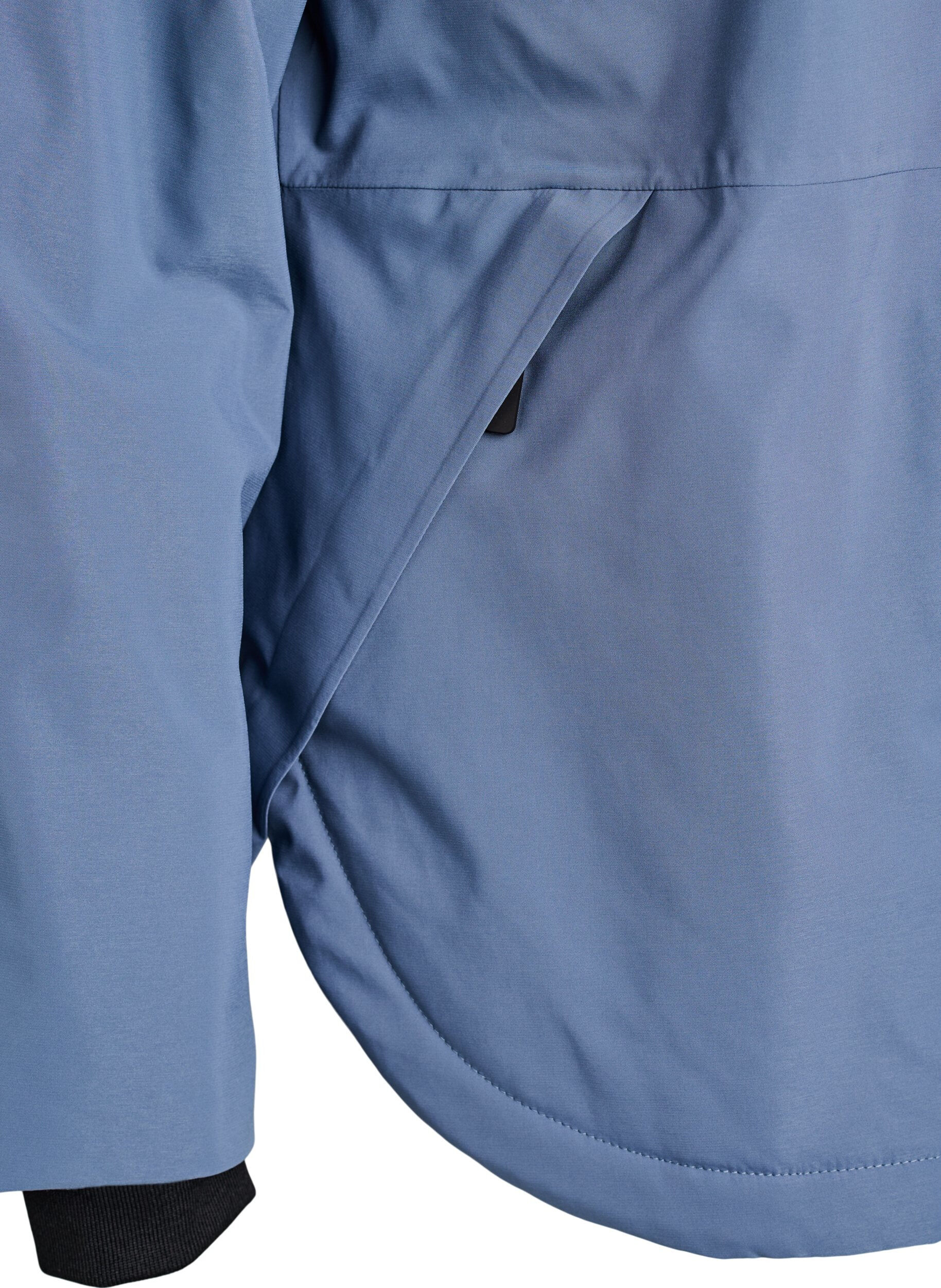 Zizzi Veste d'hiver fonctionnelle &agrave; capuche, Bleu, Packshot image number 3