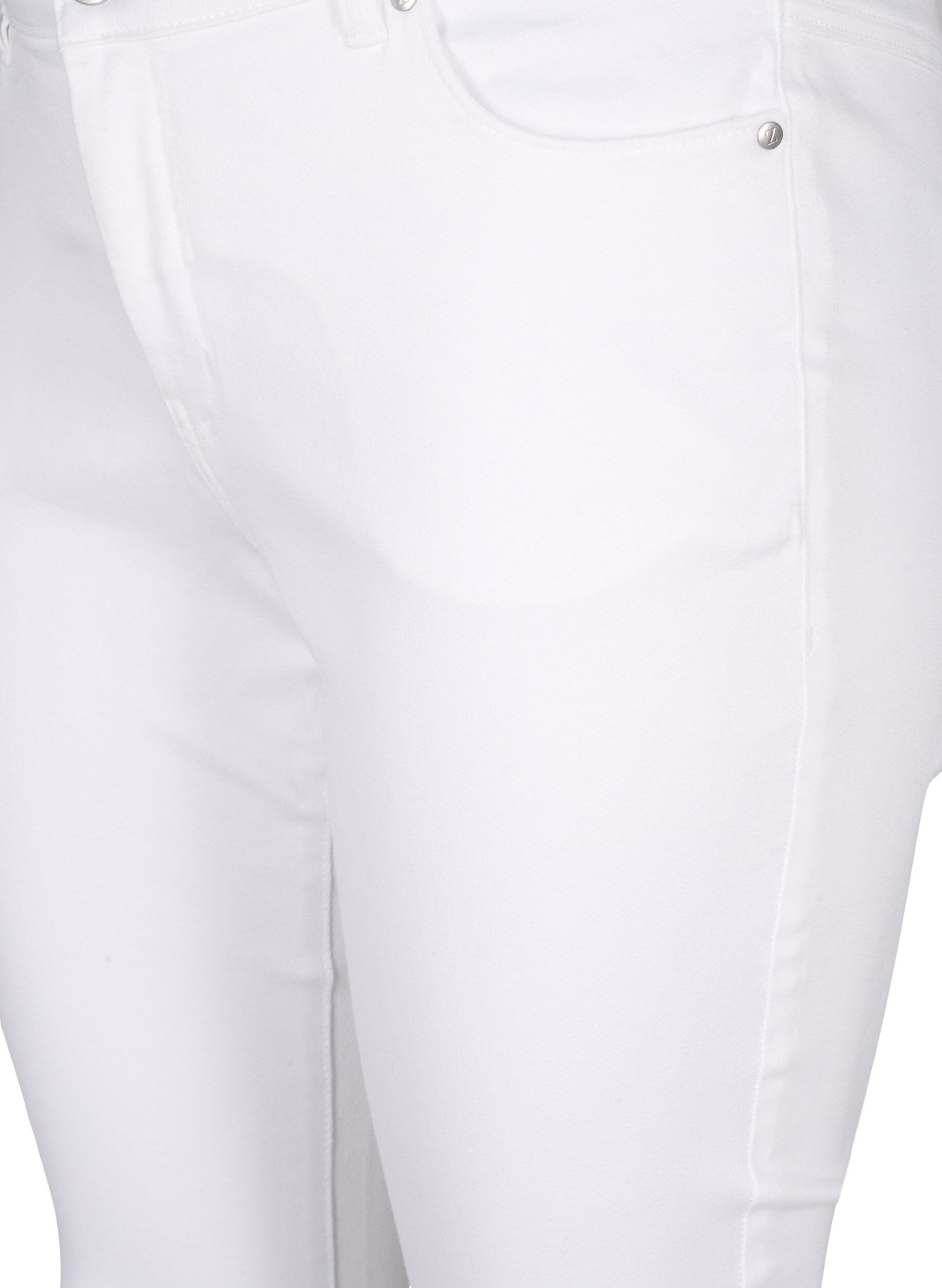 Zizzi Jean taille r&eacute;guli&egrave;re Viona, Blanc, Packshot image number 2