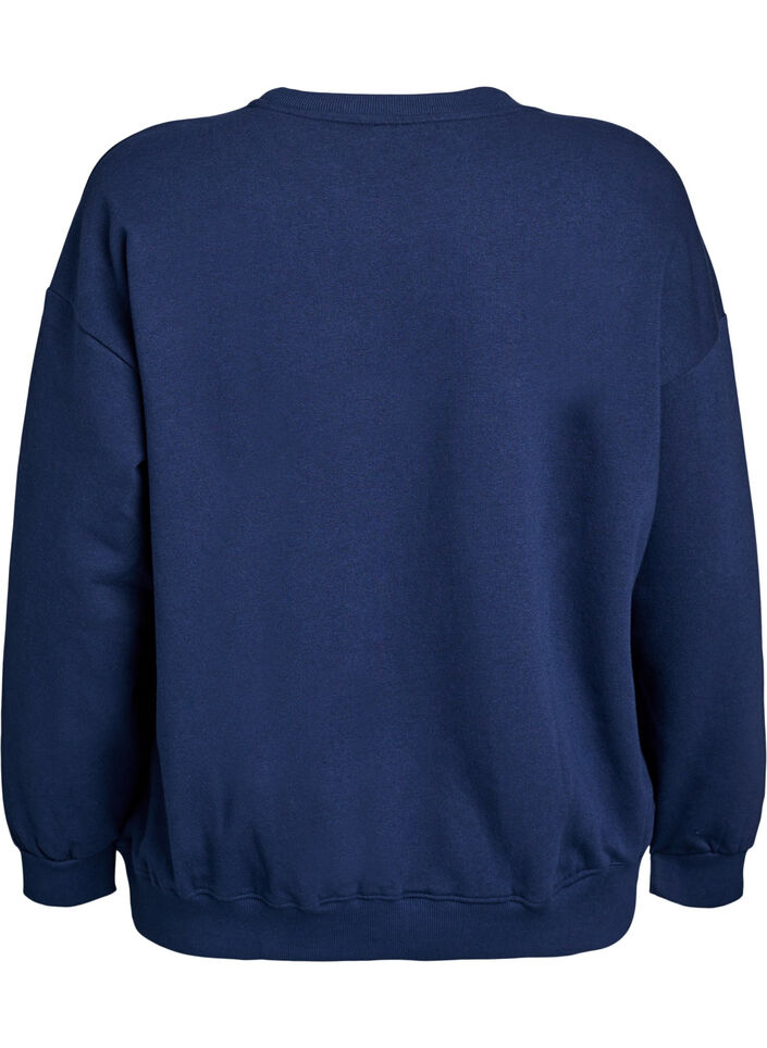 Sweatshirt avec motif, Bleu, Packshot image number 1