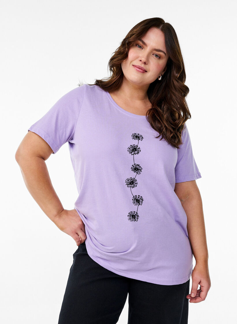 FLASH – T-shirt avec motif, Violet, Model image number 0