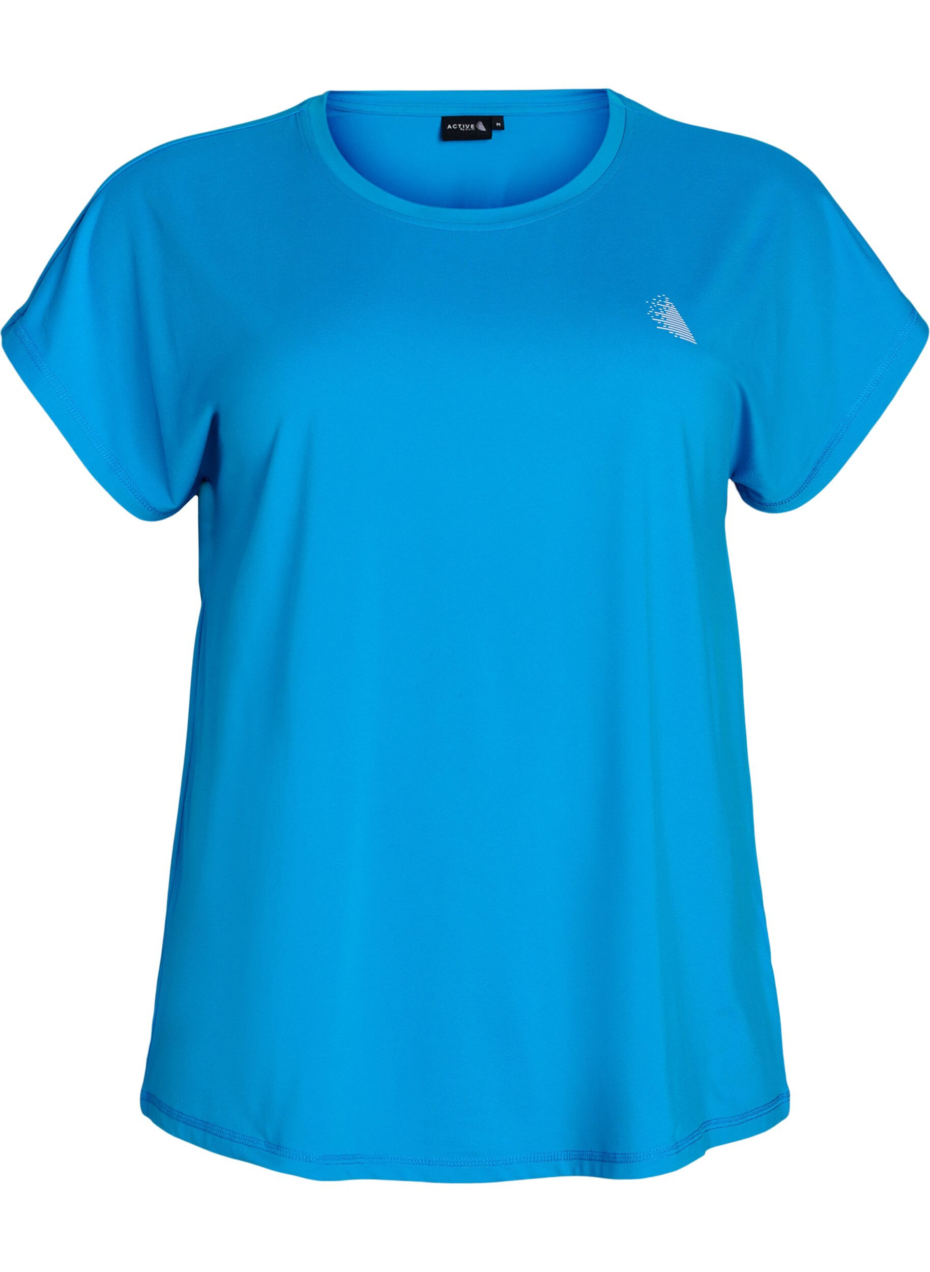 ZizziT-shirt de sport couleur unie, Bleu, Packshot image number 0