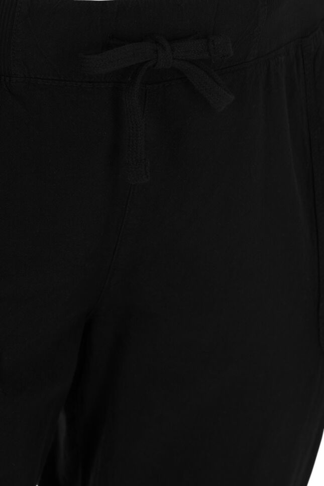 Pantacourt en coton, Noir, Packshot image number 3