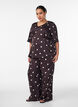 Pantalon en viscose &agrave; pois et &agrave; coupe ample, Marron, Model image number 1