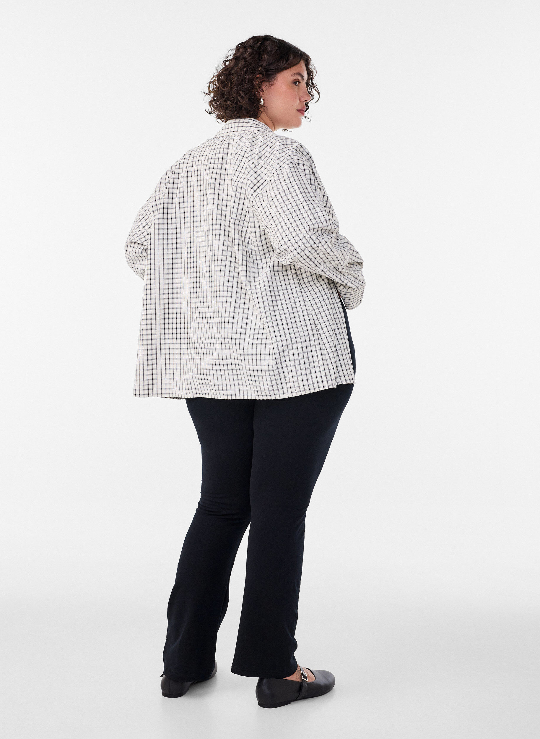 ZizziPantalon &eacute;vas&eacute; en jersey, Noir, Model image number 2