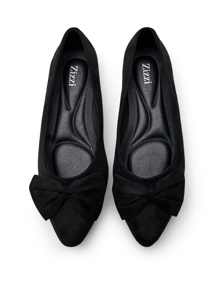 Large - Ballerines à nœud, Noir, Packshot image number 2