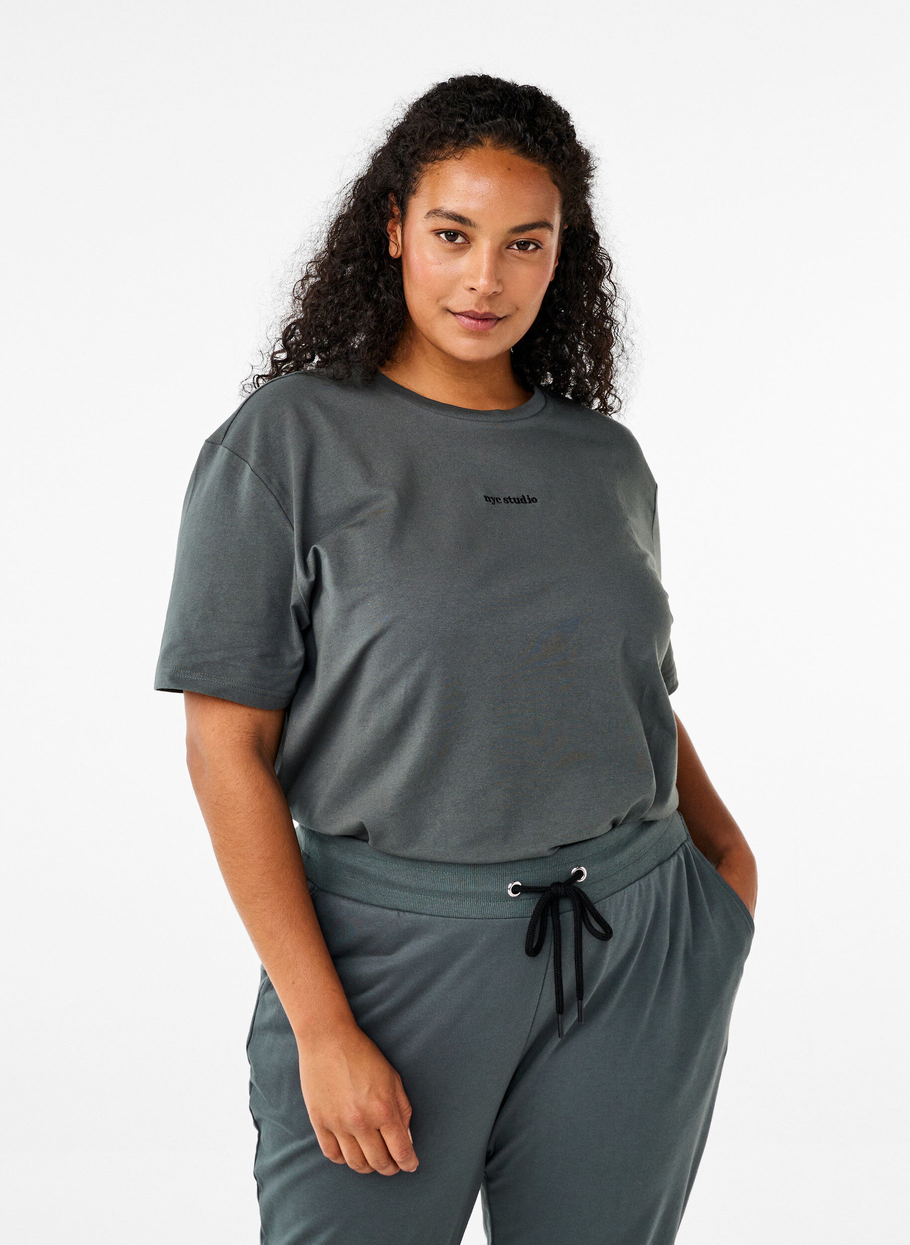 T-shirt sportif en coton biologique, , Model