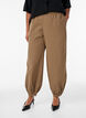 Pantalon ballon taille haute en coton, Marron, Model image number 2