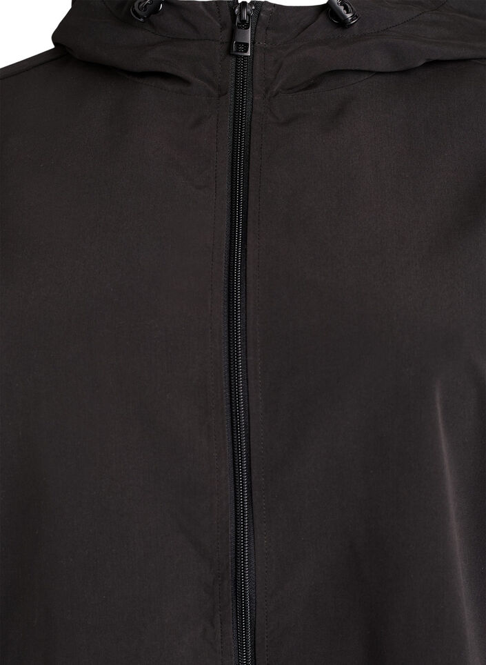 Veste l&eacute;g&egrave;re avec capuche et fermeture &eacute;clair, Noir, Packshot image number 2