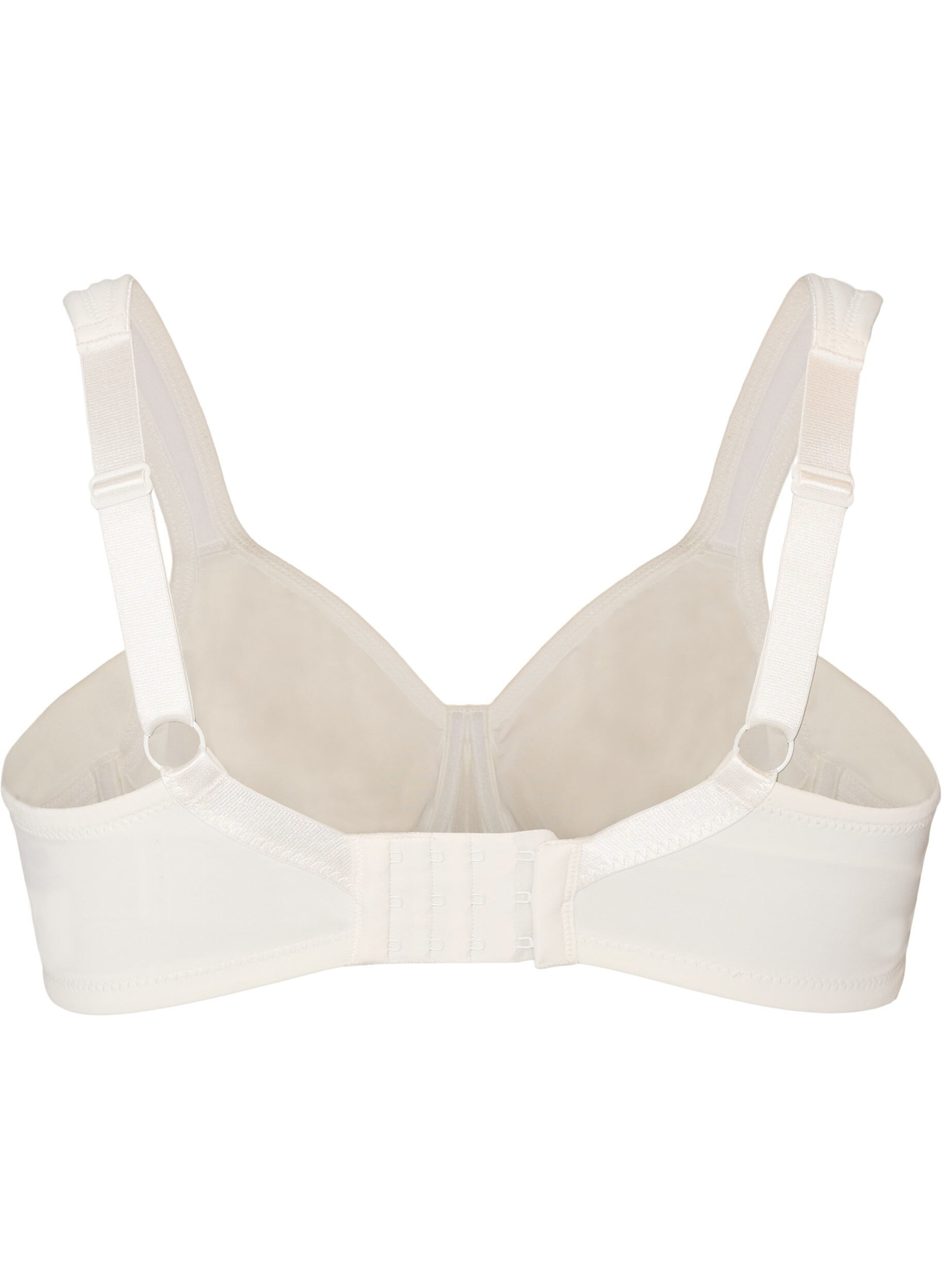 ZizziSoutien-gorge confort avec superposition en dentelle et bonnets moul&eacute;s, Blanc, Packshot image number 1
