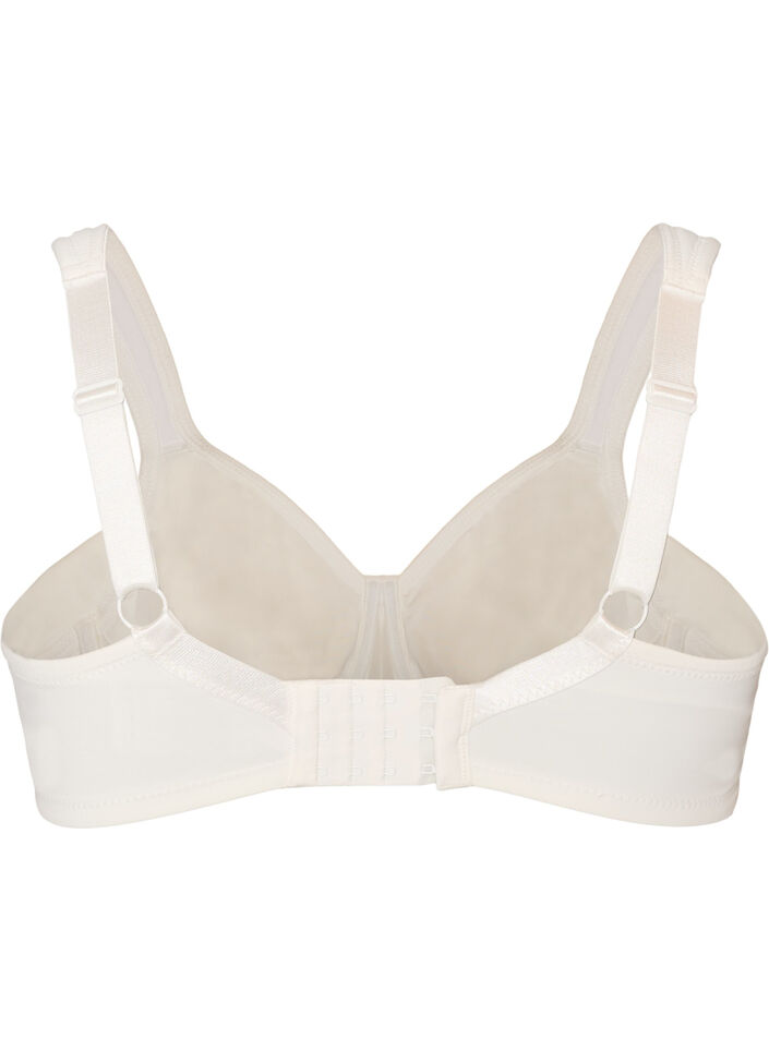 Soutien-gorge confort avec superposition en dentelle et bonnets moul&eacute;s, Blanc, Packshot image number 1