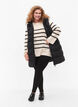 Veste longue avec capuche et poches, Noir, Model image number 1