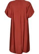 Robe &agrave; col en V en viscose, Bordeaux, Packshot image number 1
