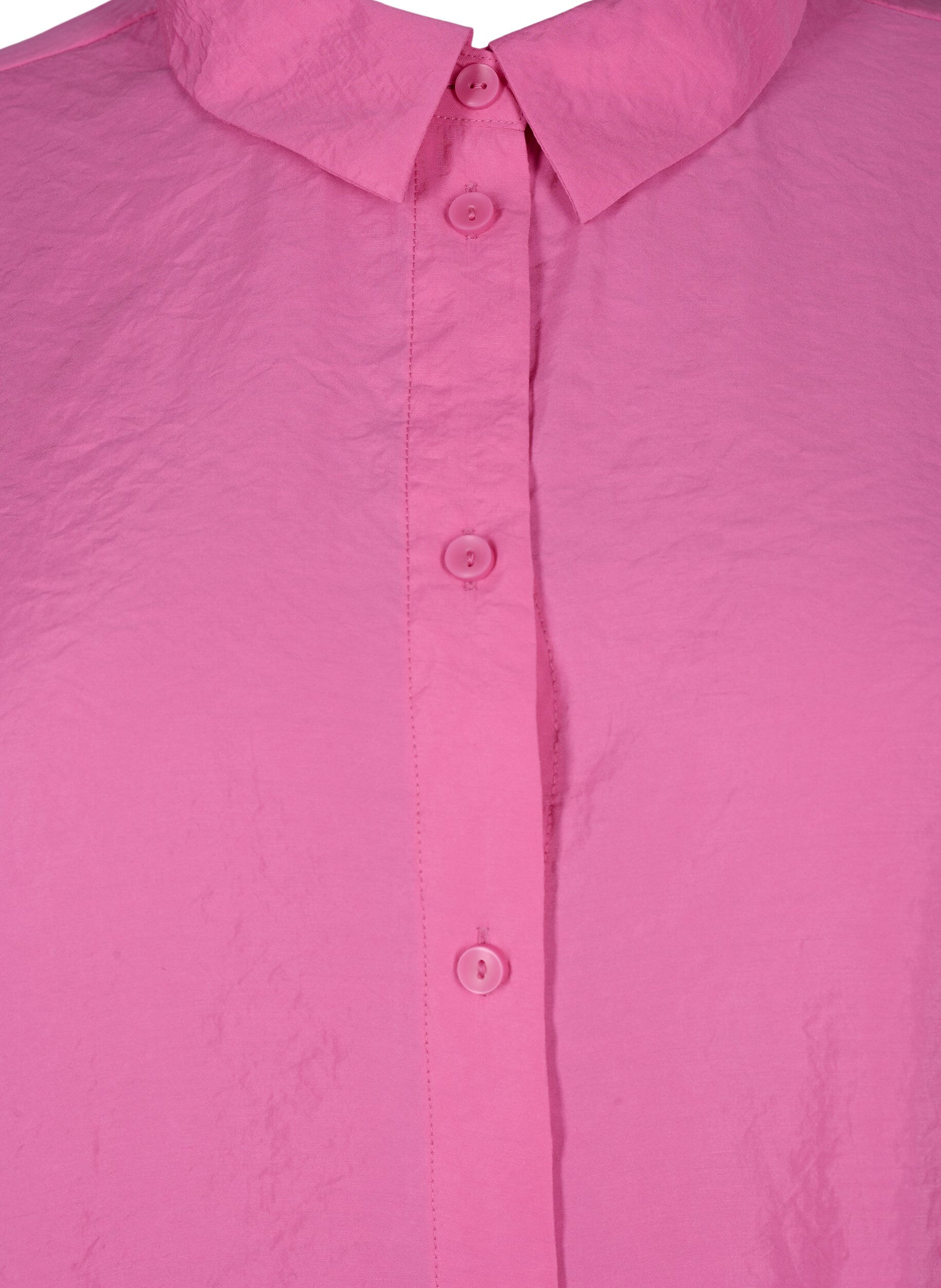 Zizzi Chemise &agrave; manches longues en Modal TENCEL&trade;, Phlox Pink, Packshot image number 2