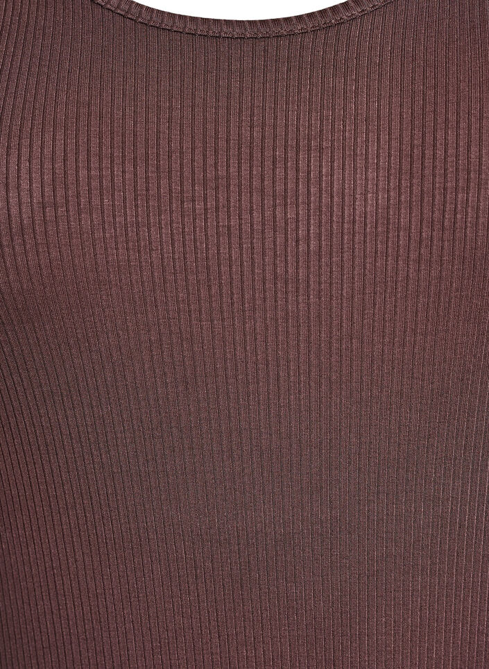 Robe côtelée sans manches en viscose, Marron, Packshot image number 2