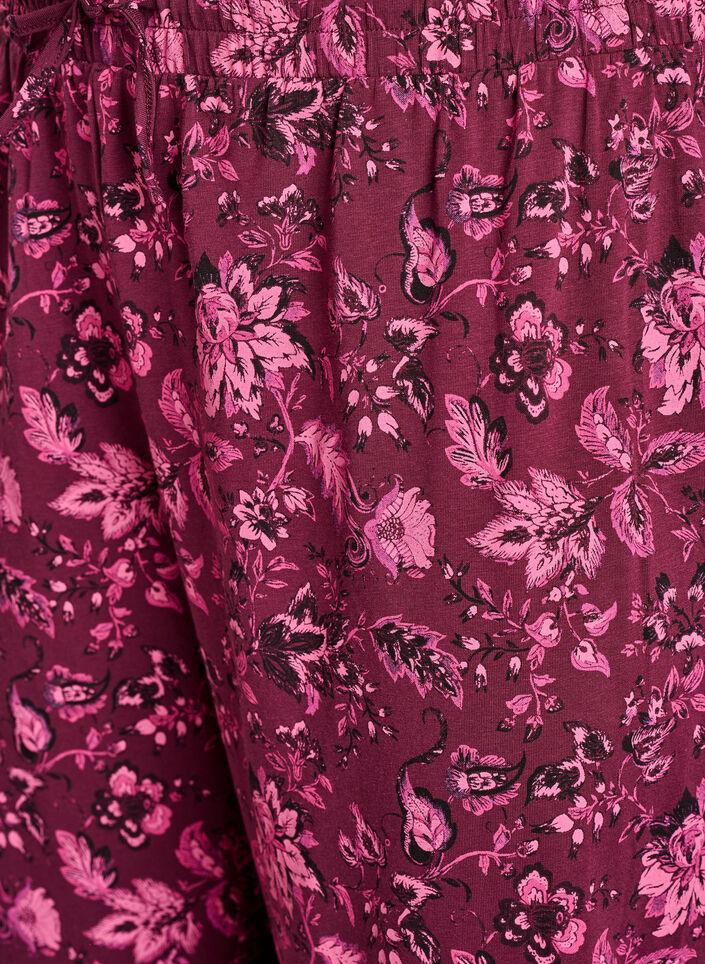 Pantalon de pyjama en coton avec imprim&eacute;, Bordeaux fonc&eacute;, Packshot image number 2