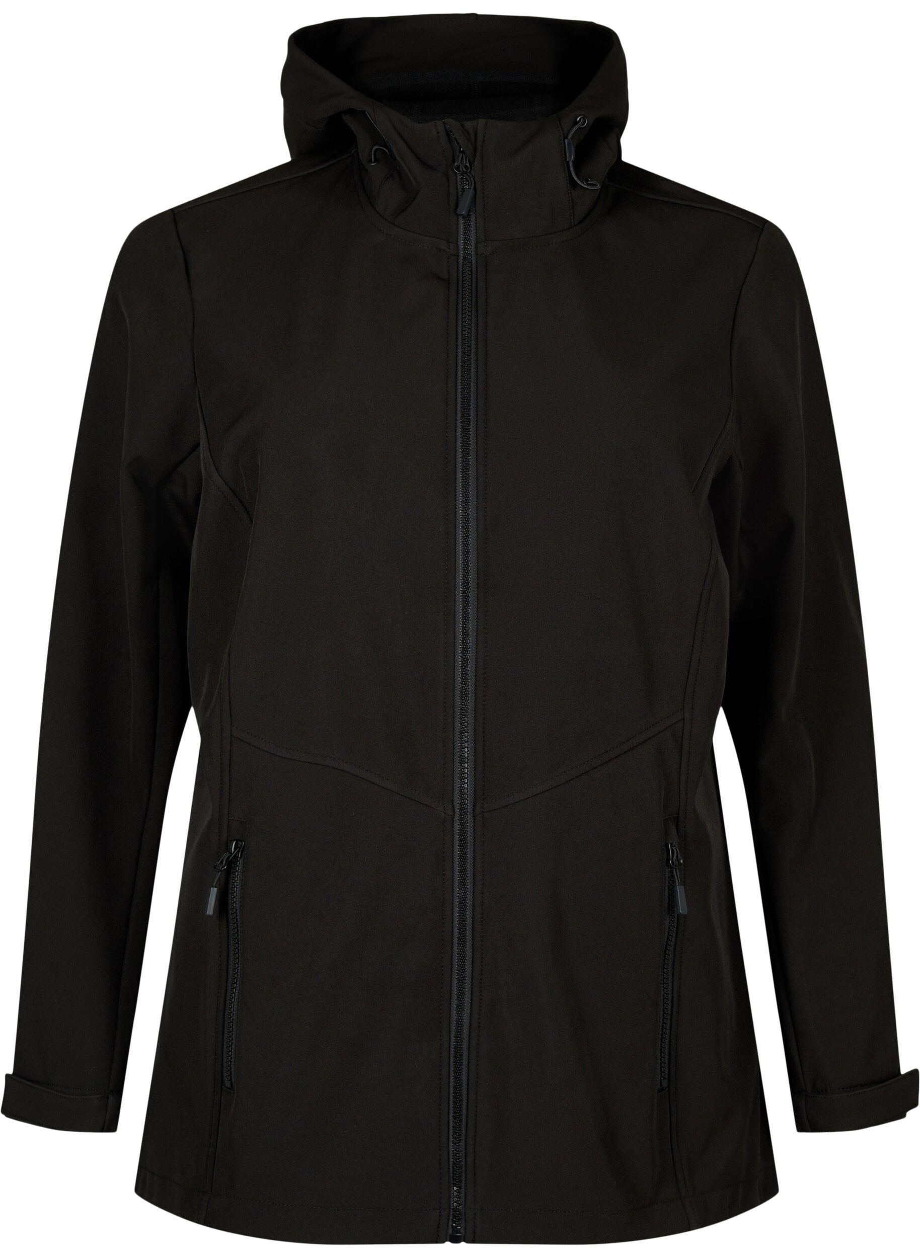 Zizzi  Veste softshell courte avec des poches, Black, Packshot image number 0
